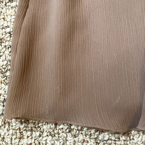 David's Bridal Dress Women 2 Brown Shift Short Strapless Zipper Lined Gathered - Picture 6 of 9